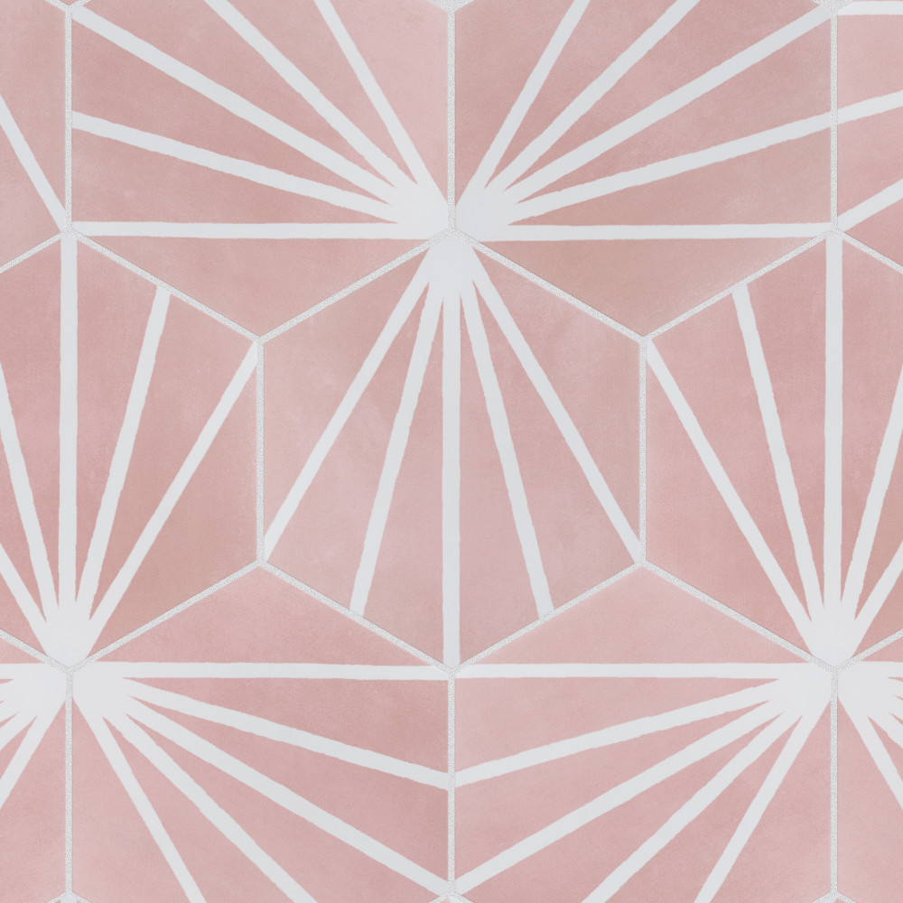 Horizon Dusk Hex Rosa 7.75x9 Hexagon Ceramic Floor and Wall Digital Pattern