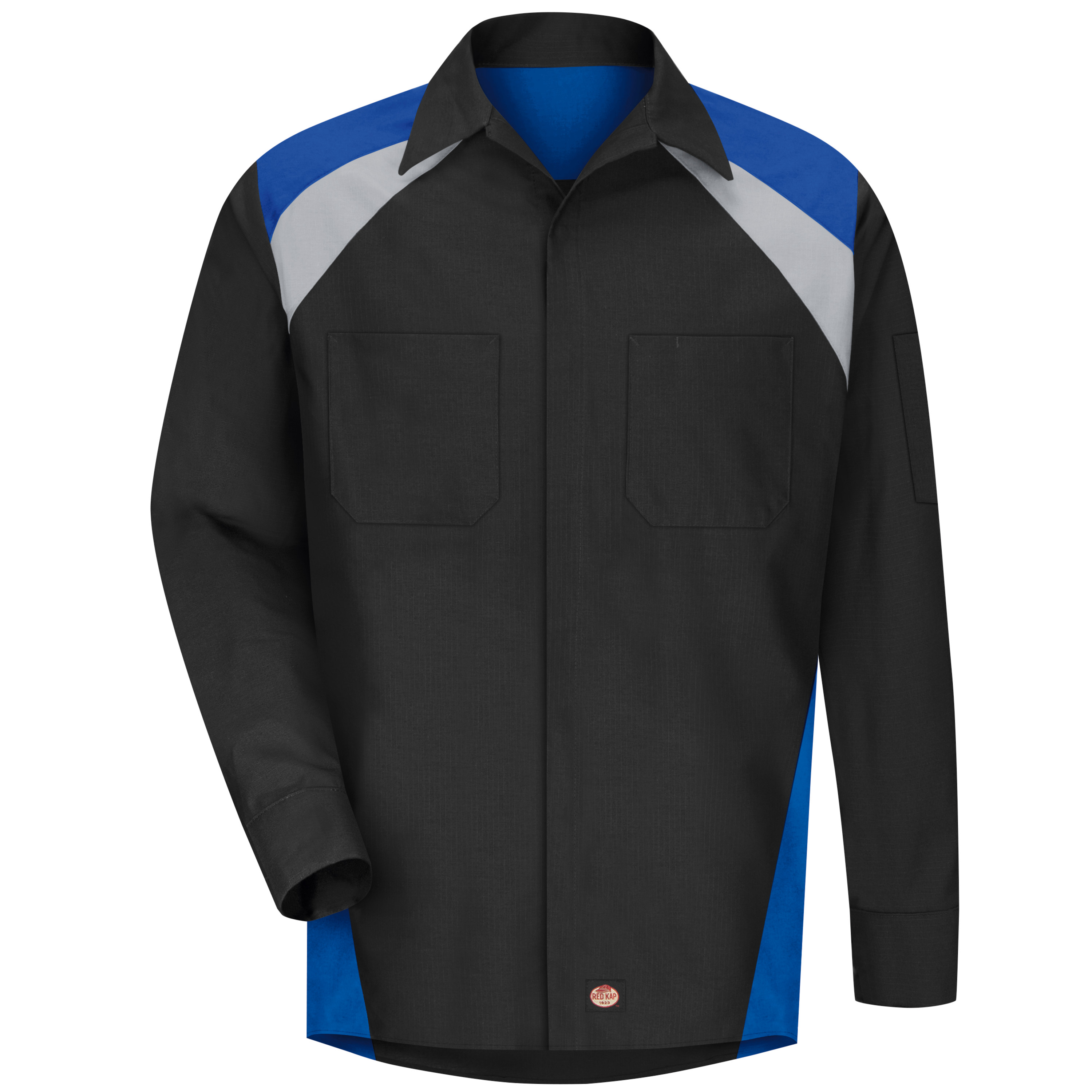 Red Kap Men's Long Sleeve Tri-Color Shop Shirt - Picture 12 of 16