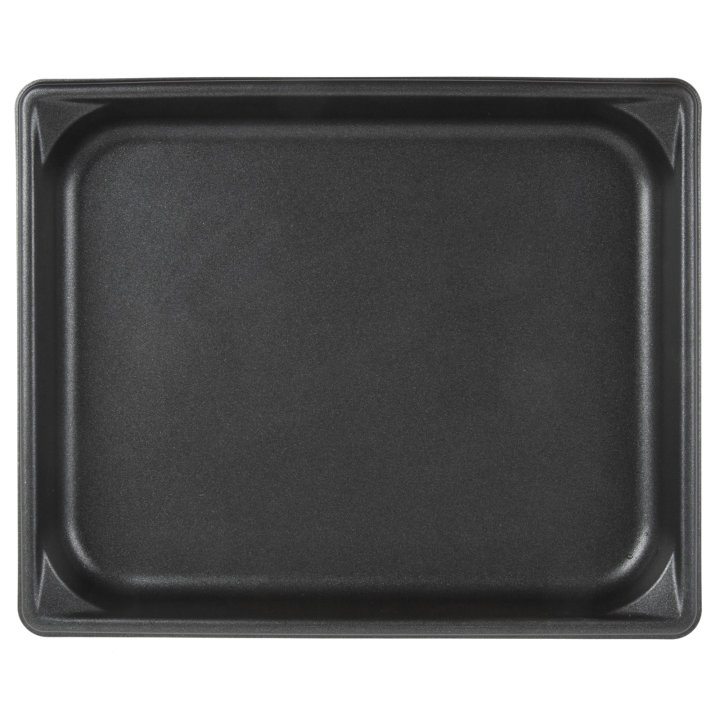 Half-size 1 ¼-inch-deep Super Pan V® stainless steel steam table pan with Steel Coat x3™ nonstick coating