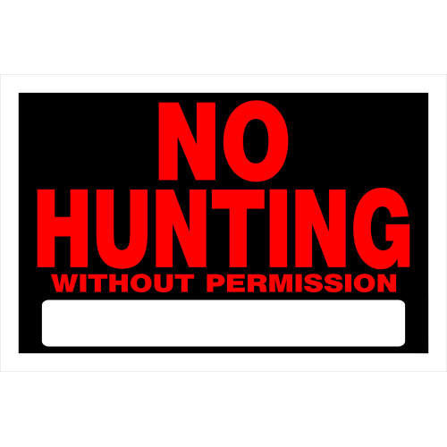 No Hunting Without Permission Sign (8