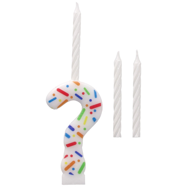 ? Rainbow Sprinkle Numeral Candles
