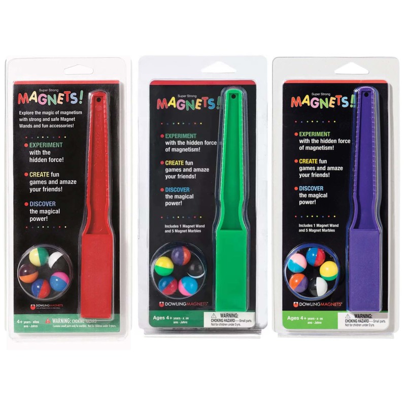Magnet Wand & 5 Magnet Marbles, 3 Sets