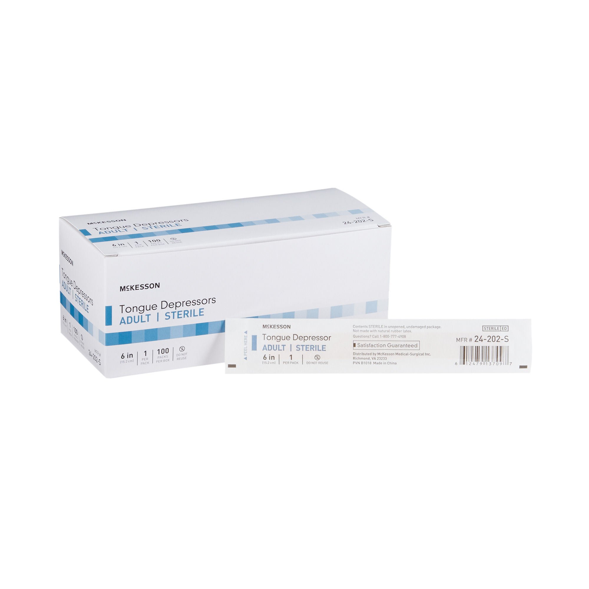 McKesson Tongue Depressors for Adult Use, Sterile