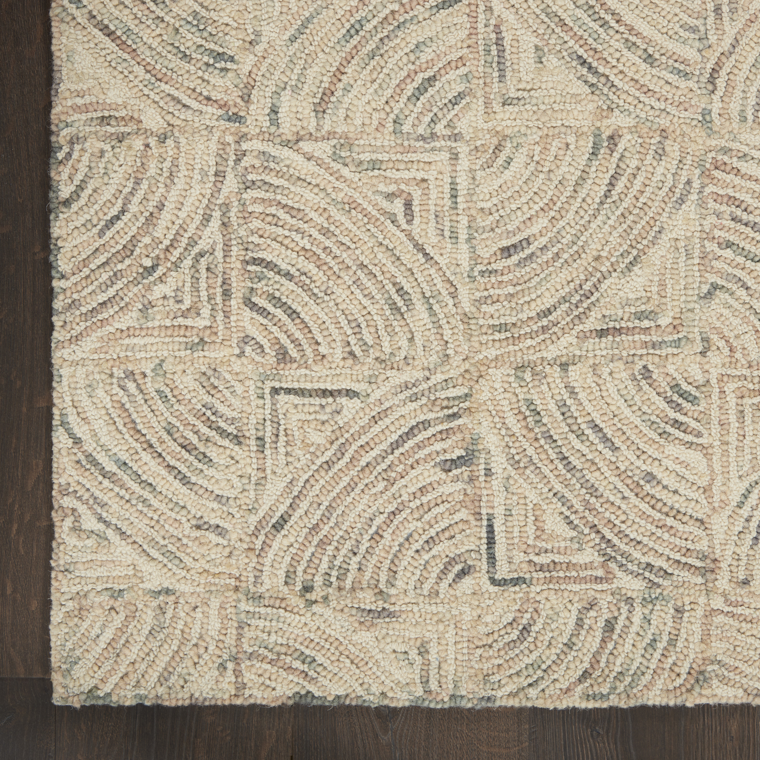 Nourison Interlock 3'9" x 5'9" Ivory Multicolor Modern Indoor Rug