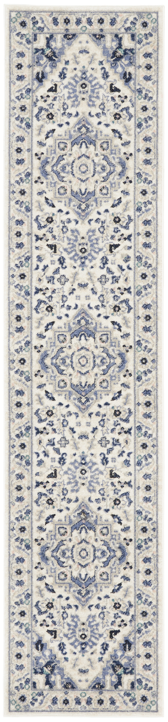 Nourison Passion 2'2" x 10' Ivory/Grey Bohemian Indoor Rug