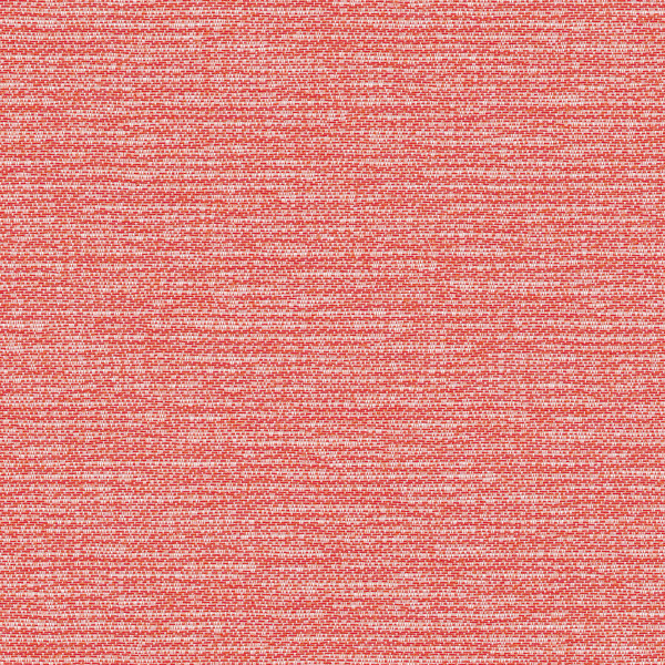 A red woven textile displaying tight horizontal weft-and-warp threads, creating subtle light-and-dark banding; close-up view filling the frame, emphasizing coarse thread texture and uniform pattern.