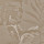 Large tropical leaves repeat across a beige woven fabric, printed in lighter and darker tan tones, creating a subtle botanical pattern with textured, distressed highlights.
