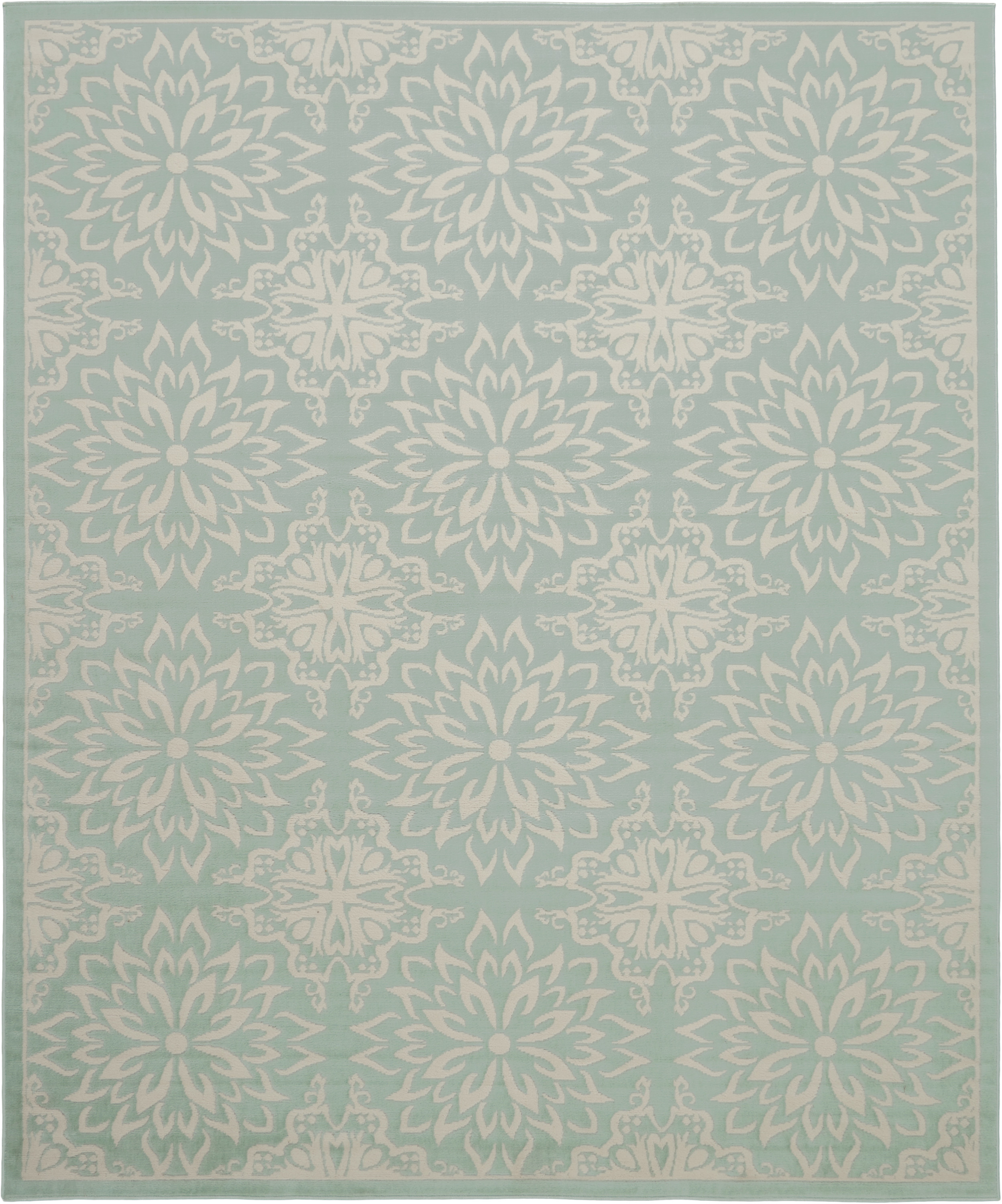 Nourison Jubilant 7'10" x 9'10" Ivory Green Farmhouse Indoor Rug