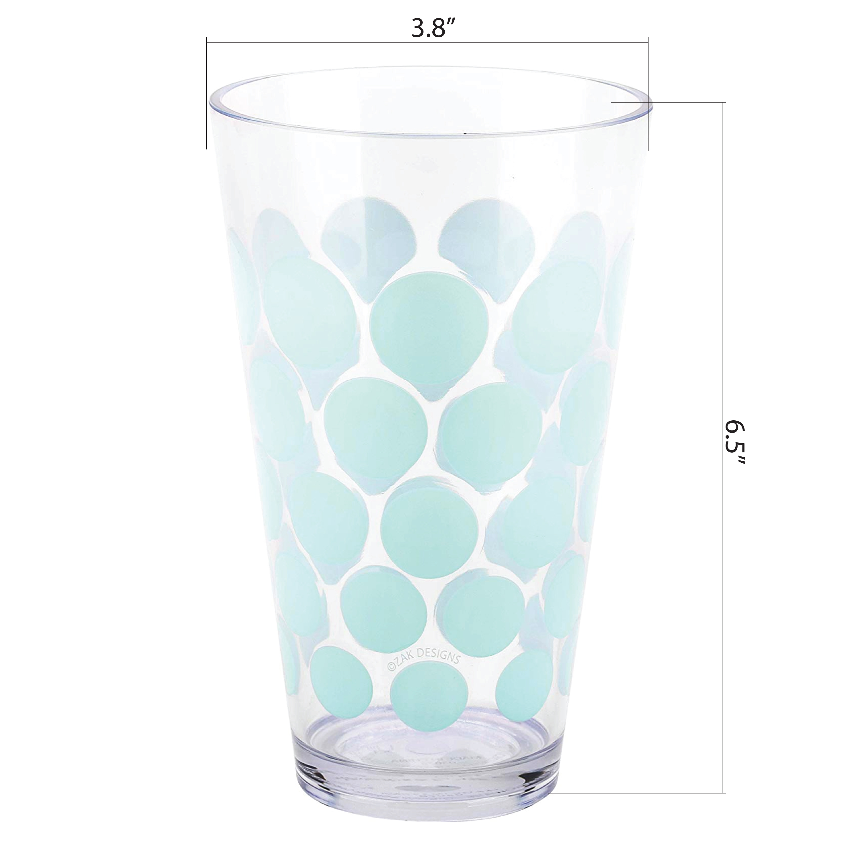 Dot Dot 20 ounce Highball Glass, Mint, 6-piece set