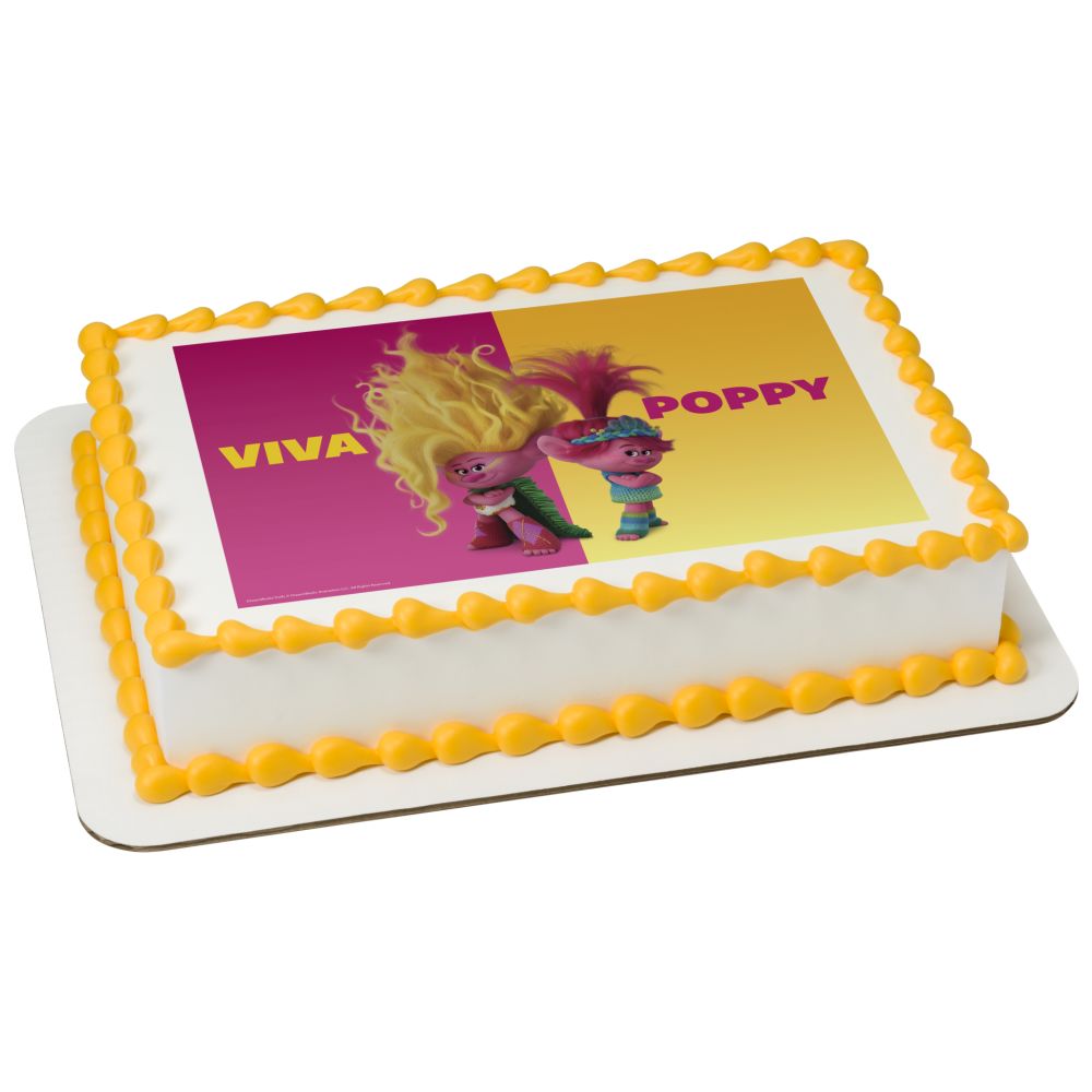 Image Cake DreamWorks Trolls Poppy and Viva