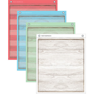 Painted Wood Design Magnetic Mini Pocket Charts, 14" x 17"