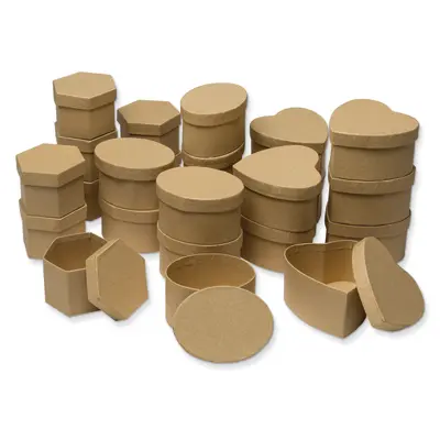 Creativity Street  Papier Maché Classroom Pack, Box Assortment,  2-7/8" to 3-1/2", 24 Pieces