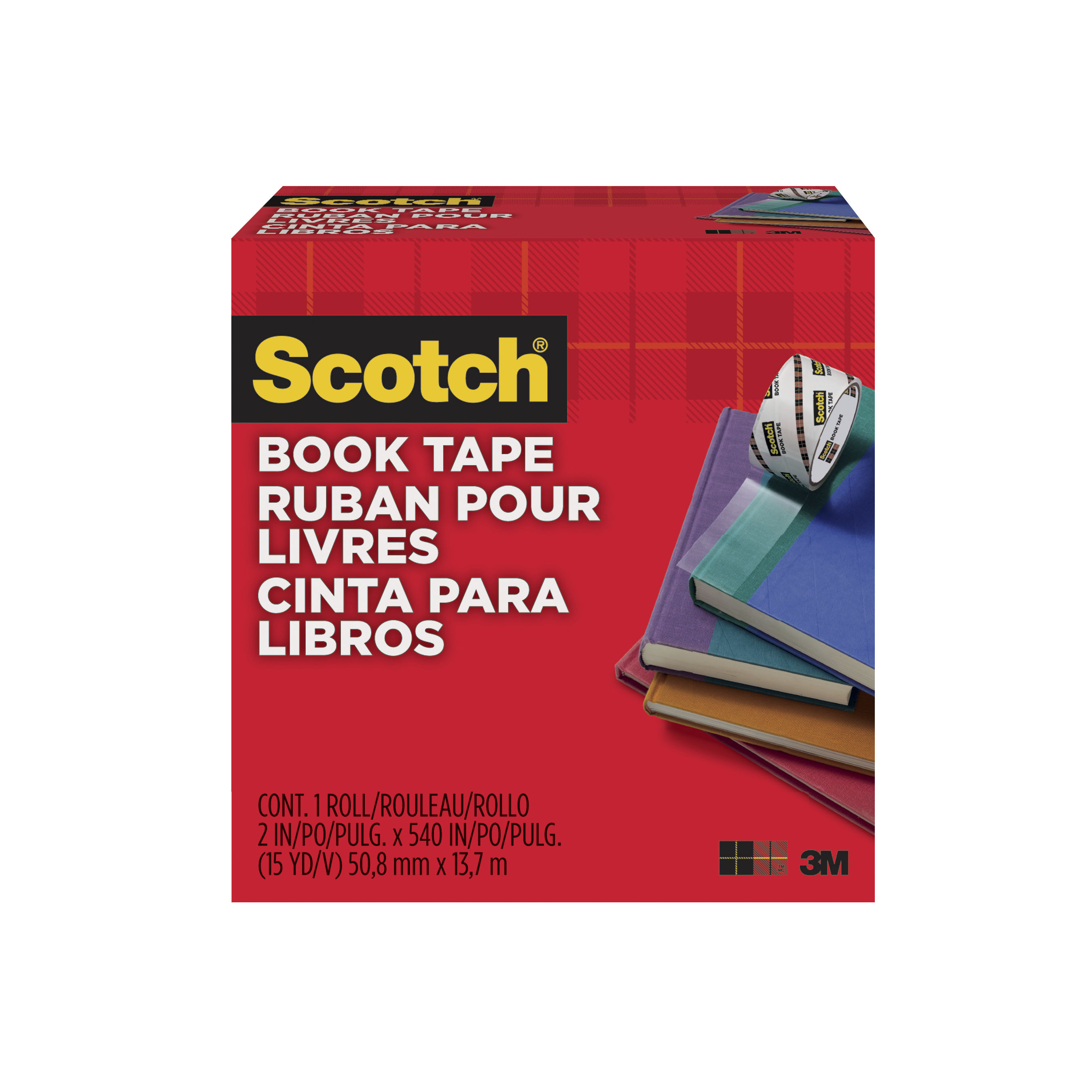 Scotch® Book Tape, 845-200, 2 in x 540 in (50,8 mm x 13,7 m)