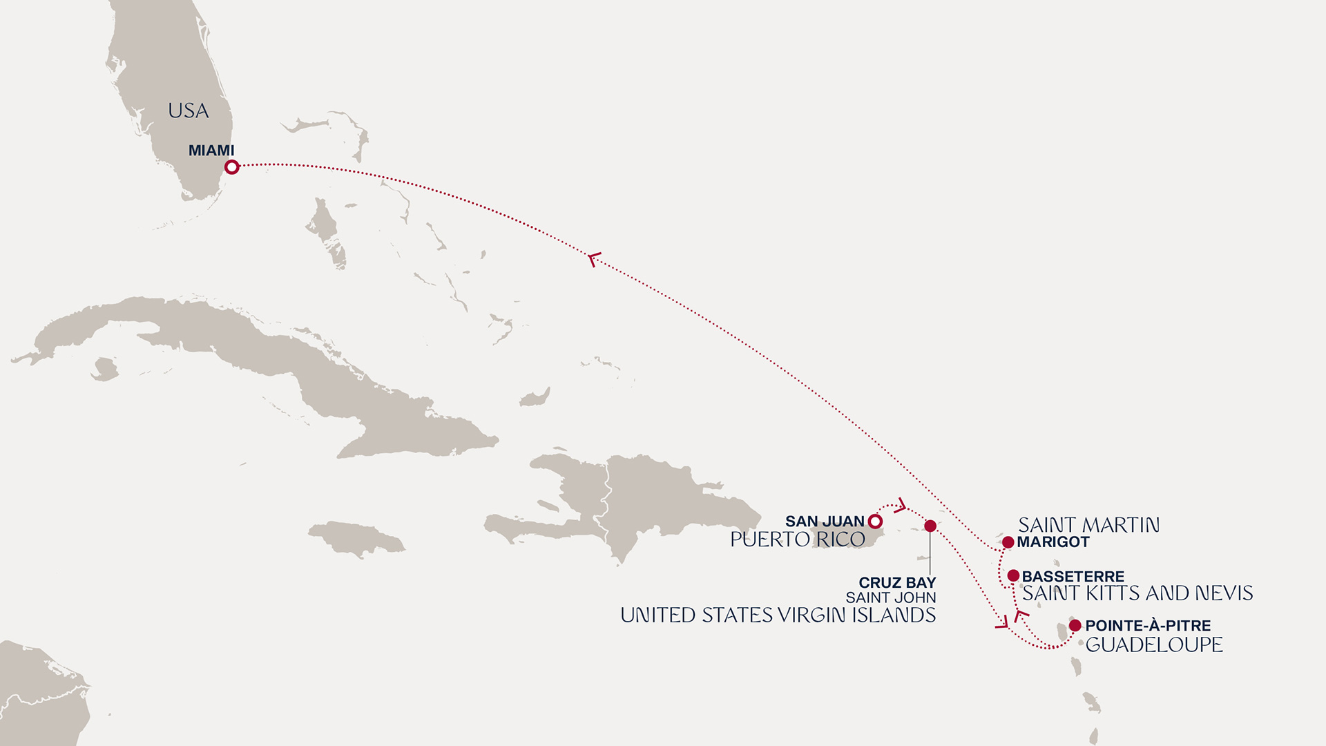 Itinerary map