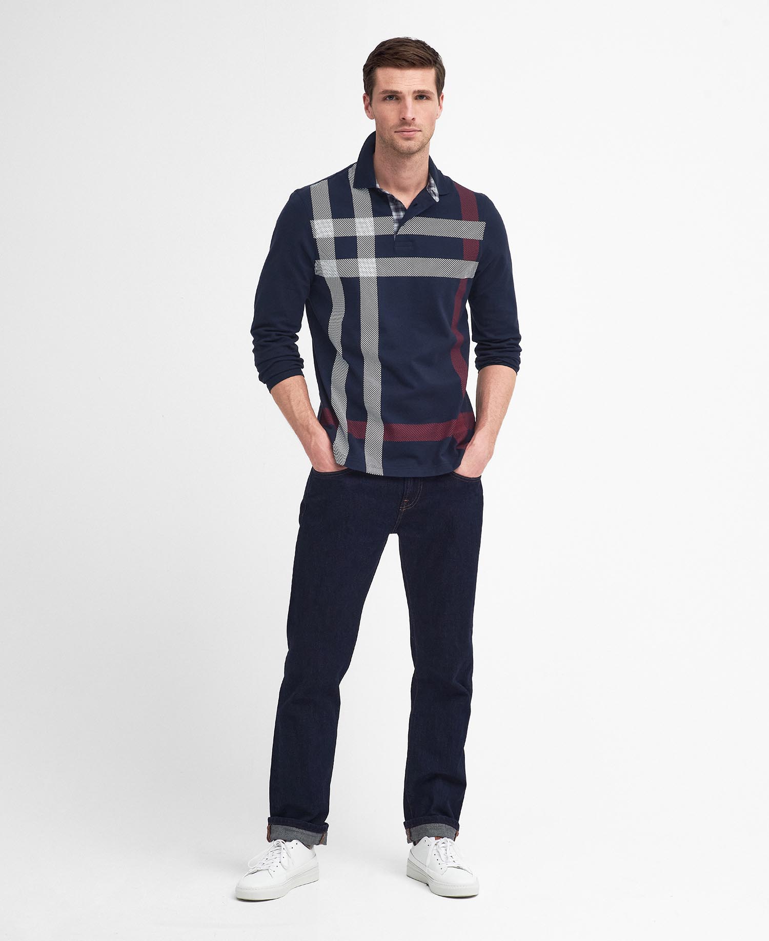 Blaine Tartan Long-Sleeved Polo Shirt image number 1