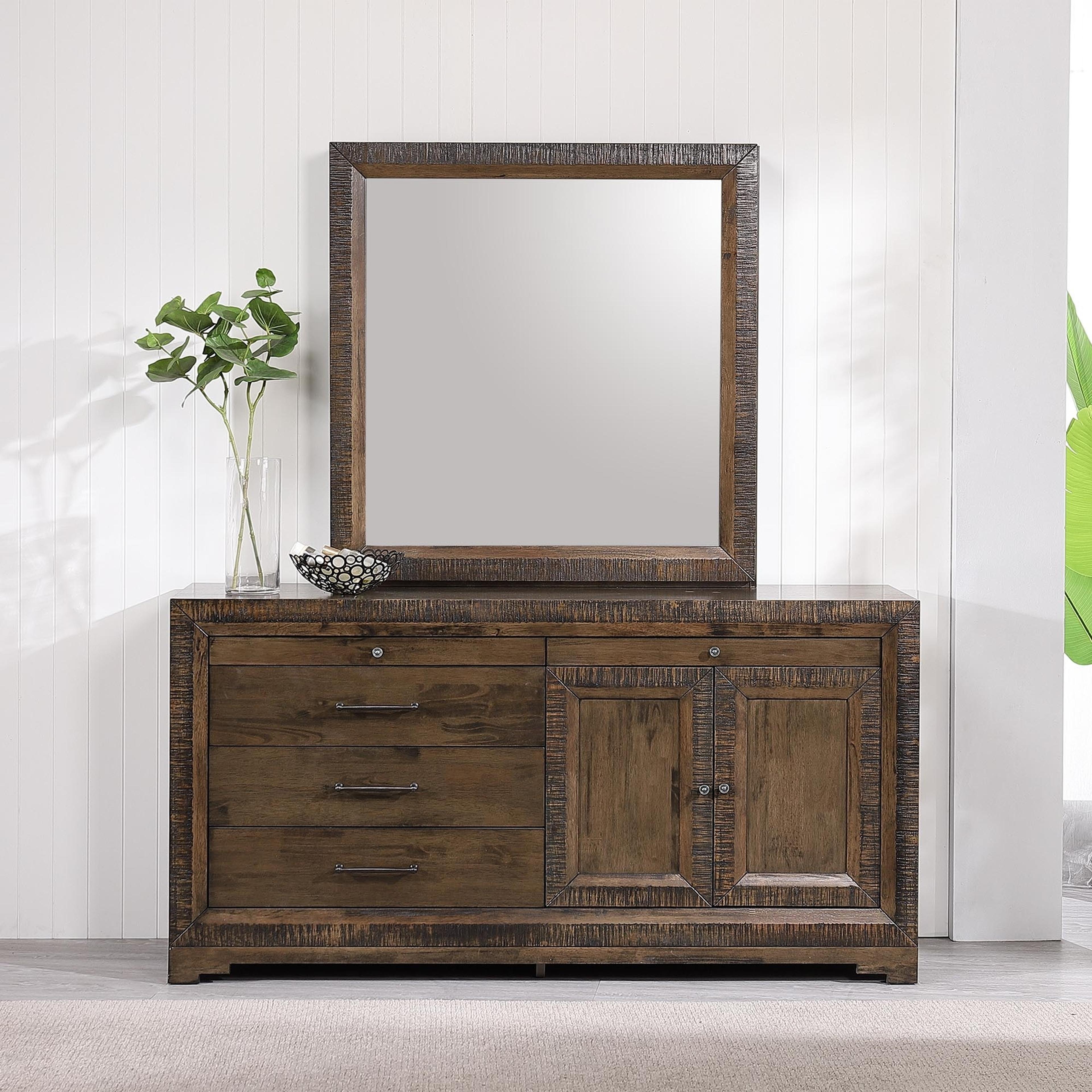 Lifestyle image of the Bolton Mirror, Antique Brown from Forty Winks