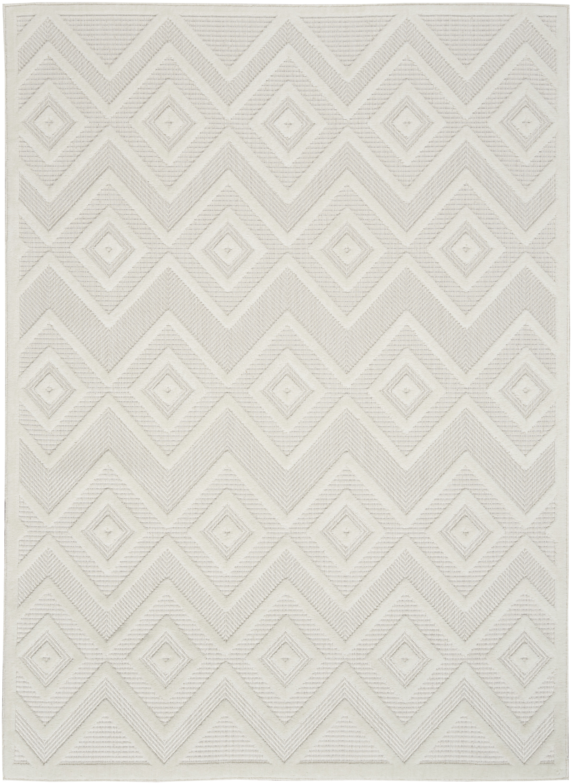 Nourison Versatile 4' x 6' Ivory White Modern Rug