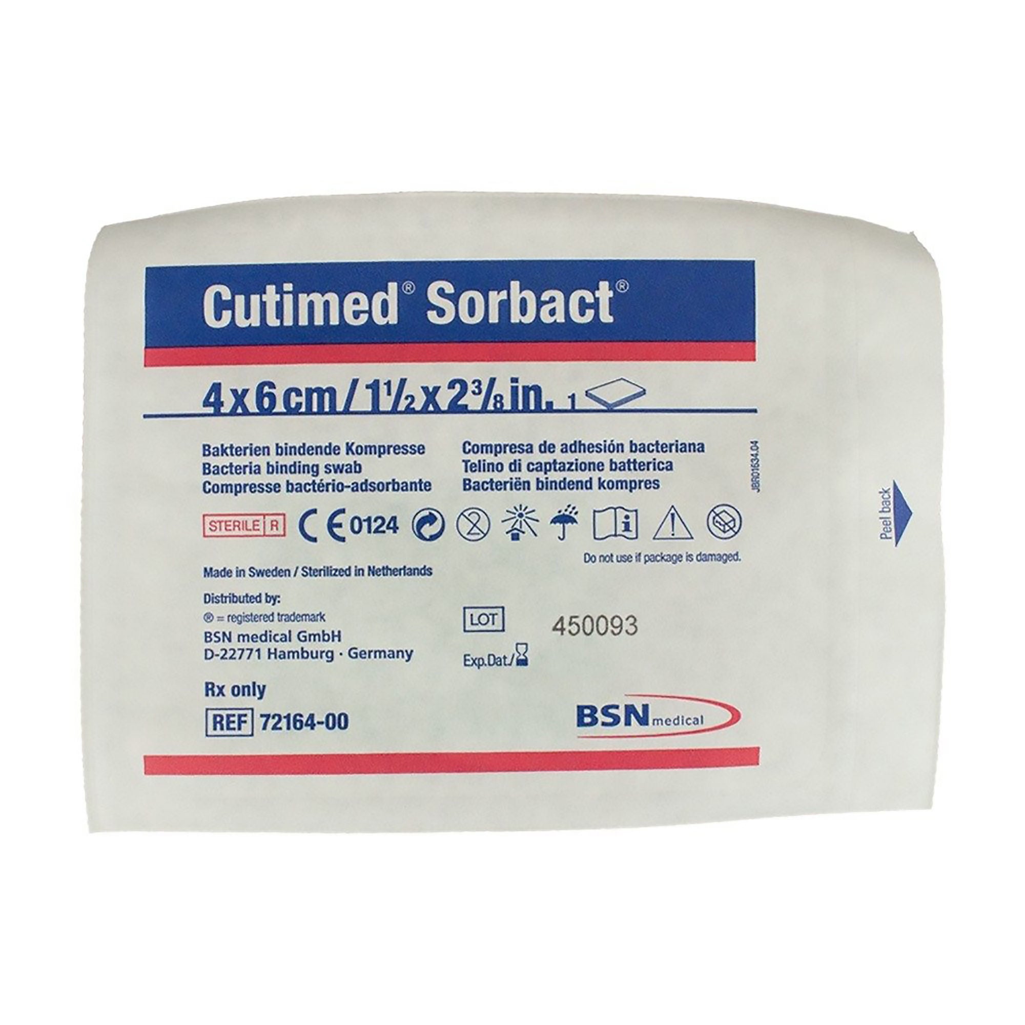 Cutimed® Sorbact® Antimicrobial Mesh Dressing, 1-3/5 x 2-2/5 Inch