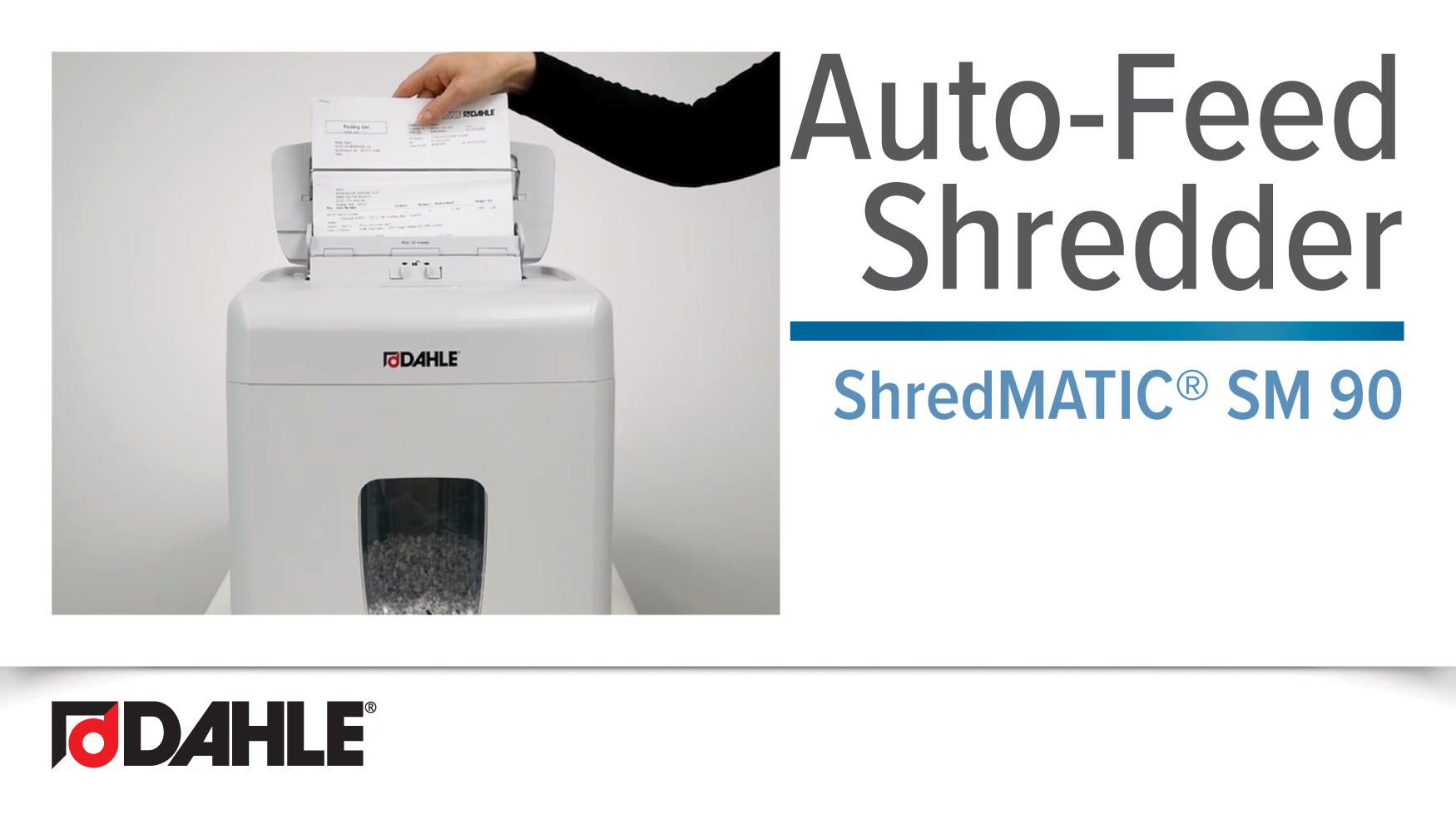 <big><strong>ShredMATIC® SM 90 </strong></big><br>Auto-Feed Shredder