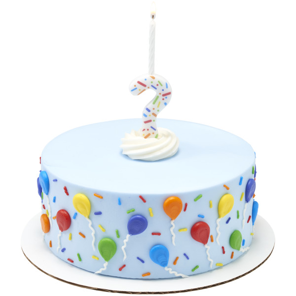 ? Rainbow Sprinkle Numeral Candles