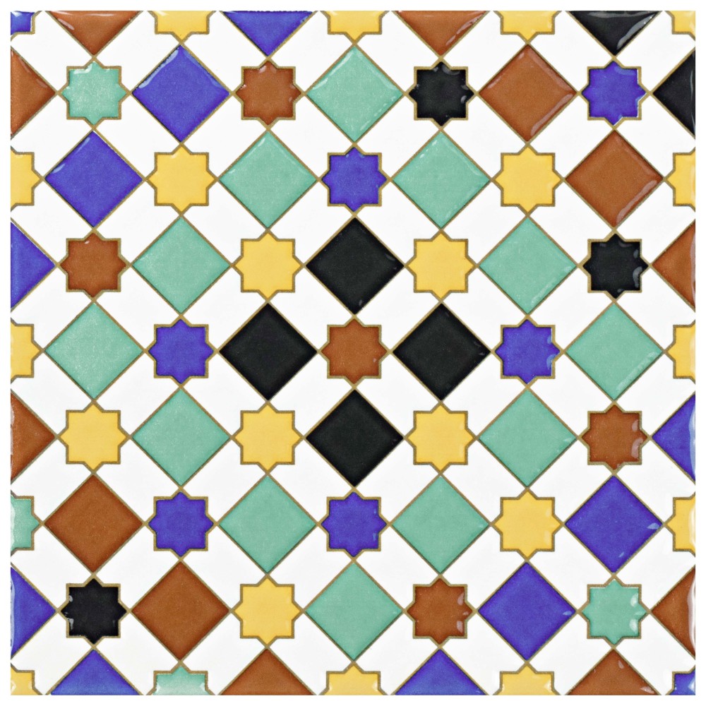 Sevillano Giralda 7-7/8 in. x 7-7/8 in. Ceramic Wall Tile
