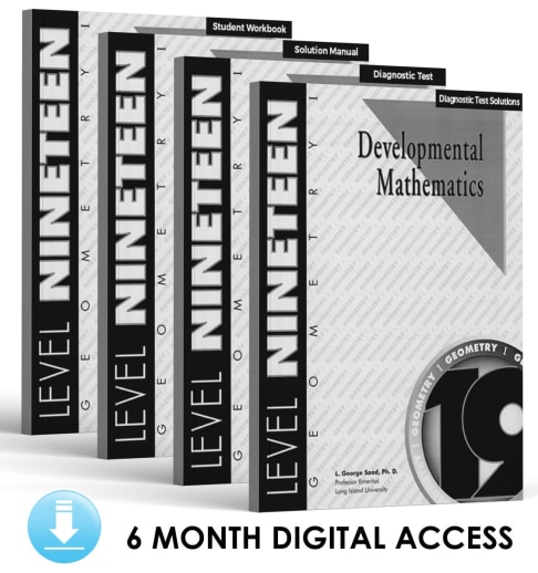 Developmental Math: Level 19 E-Book Set | Geometry 1: Foundations of Geometry (6 Month Access)