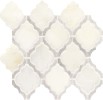 Candora Stone Vestal White Blend 12×12 Mini Arabeque Mosaic Polished