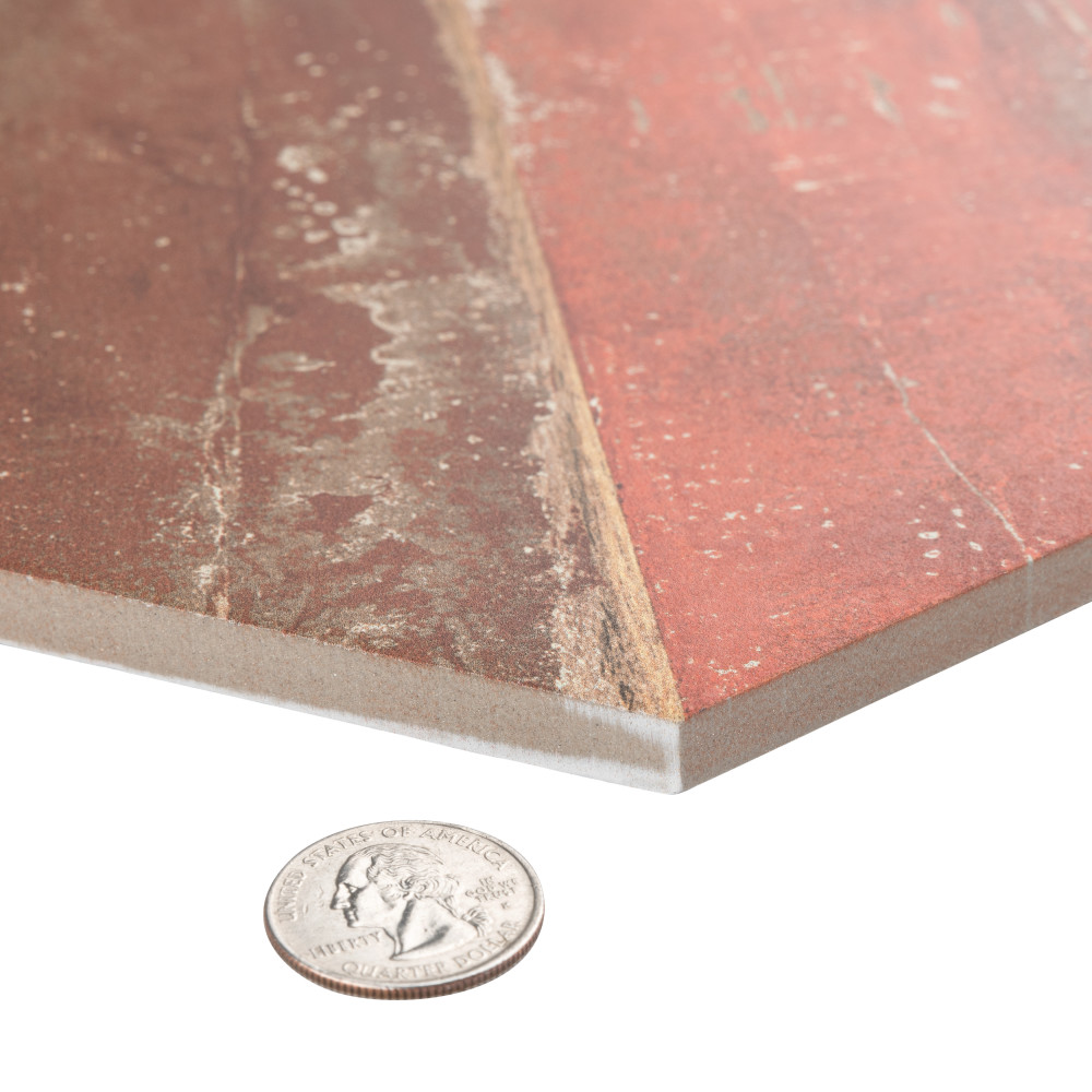 Karacter Hex Vintage 9-7/8 in. x 11-1/4 in. Porcelain Floor and Wall Tile