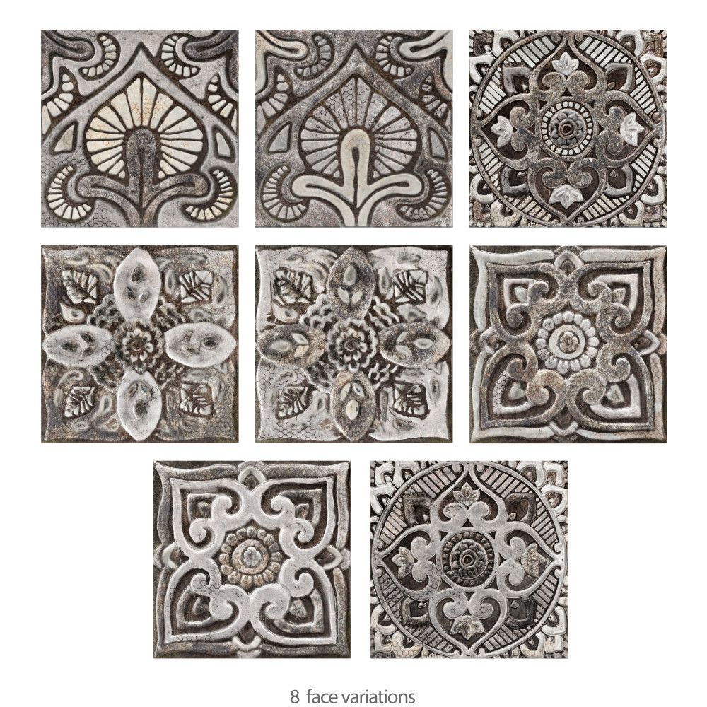 Mandala Decor Mix Mystikos 7-7/8 in. x 7-7/8 in. Ceramic Wall Tile