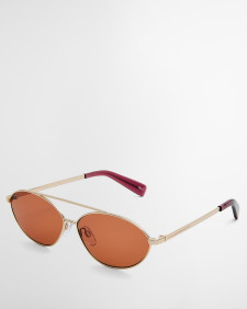 Oval Aviator Sunglasses Medium Gold