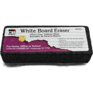 Whiteboard Eraser, Felt/Foam, Gray & Black, 1 Eraser
