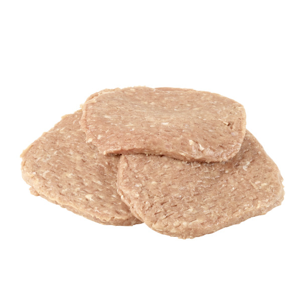 JENNIE-O(r) All Natural Premium Dark Turkey Burger 4 oz, 40 pc . C1C0 - Front Center Out of Package (Hi Res)