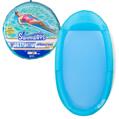 SwimWays, Spring Float Premiun Blue Lounge Chair
