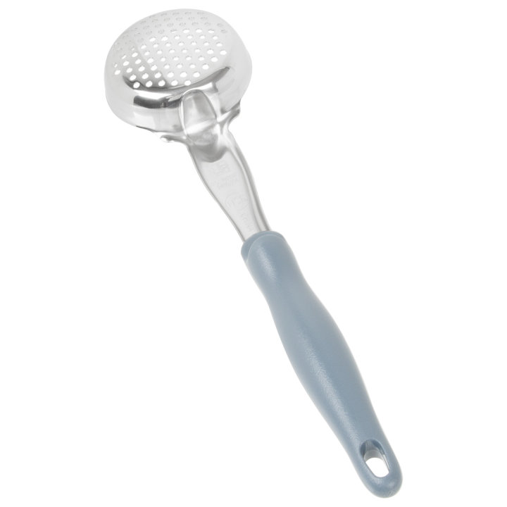 4-ounce one-piece heavy-duty perforated round Spoodle® utensil with gray nylon handle