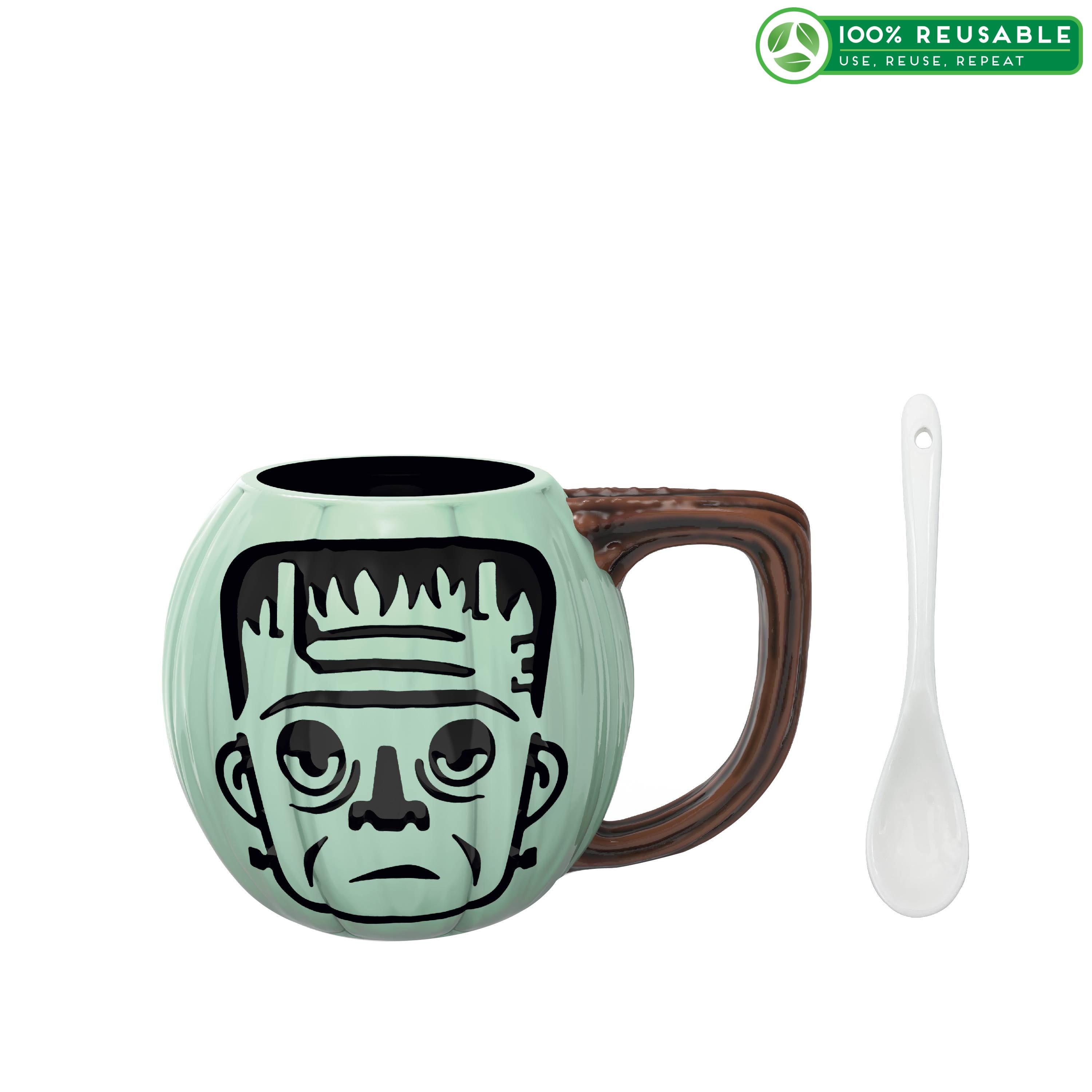 Little Monsters 15 ounce Coffee Mug and Spoon, Frankenstein slideshow image 1 Little Monsters 15 ounce Coffee Mug and Spoon, Frankenstein slideshow image 1