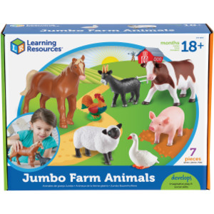 Jumbo Farm Animals, Set of 7