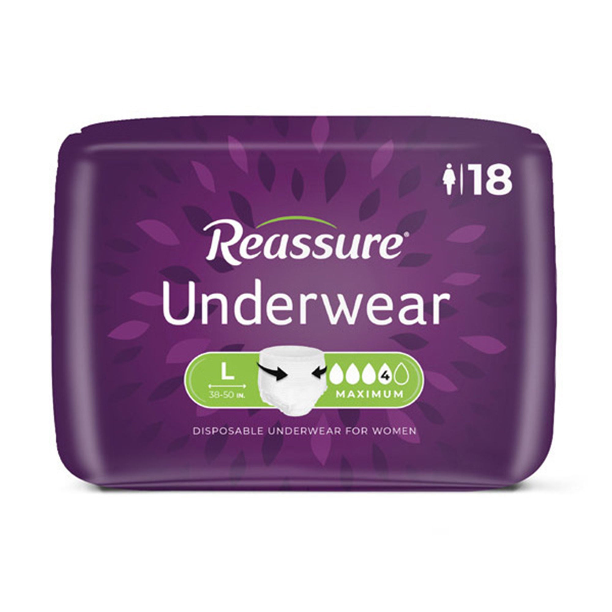 Reassure® Maximum Underwear for Women, Incontinence, Large