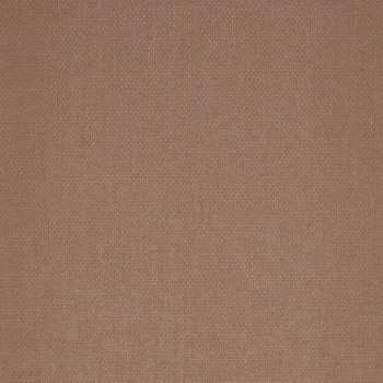 Brown woven fabric with a tight basket-weave texture and tiny flecks, lying flat across a surface; neutral, even indoor lighting, close-up filling the frame.