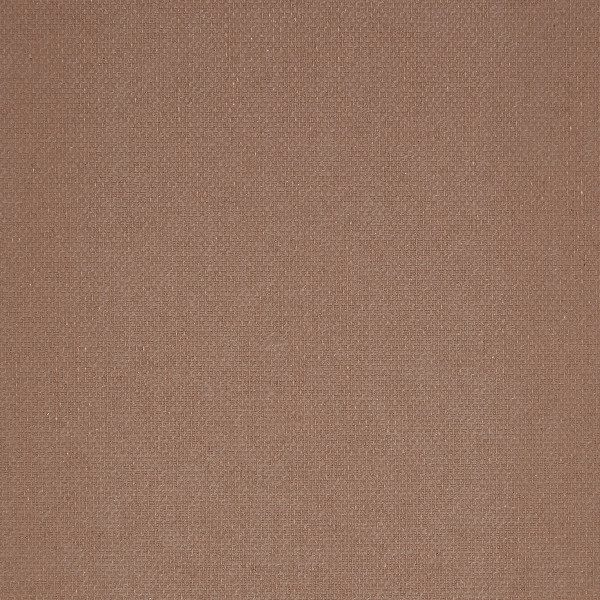 Brown woven fabric with a tight basket-weave texture and tiny flecks, lying flat across a surface; neutral, even indoor lighting, close-up filling the frame.