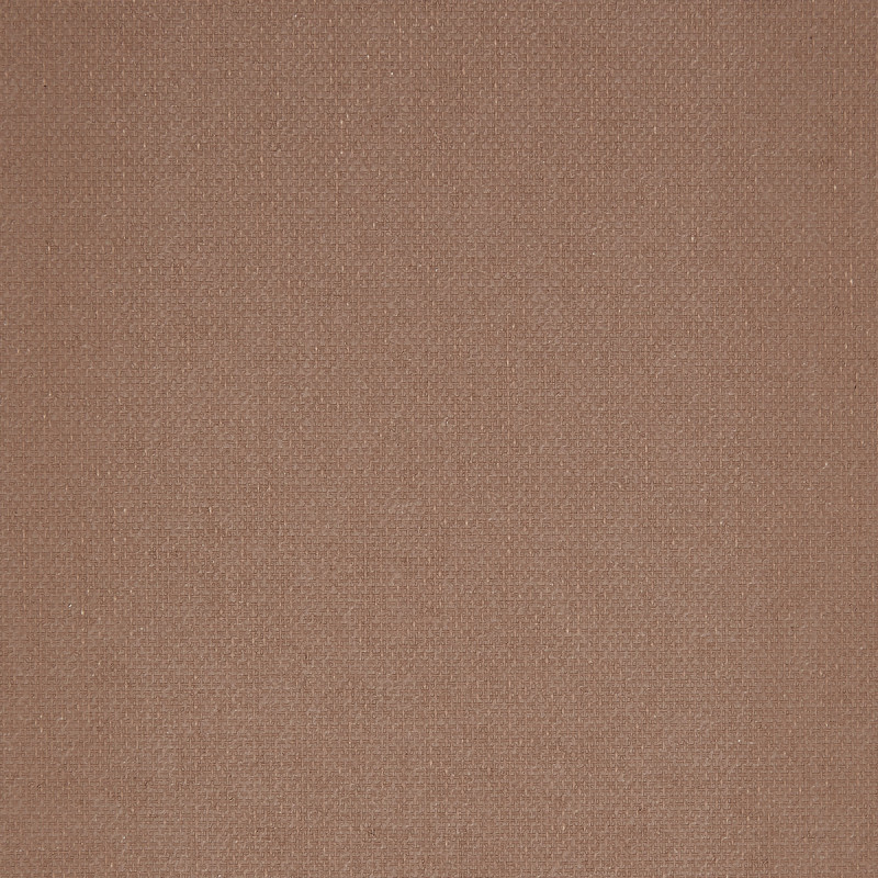 Brown woven fabric with a tight basket-weave texture and tiny flecks, lying flat across a surface; neutral, even indoor lighting, close-up filling the frame.