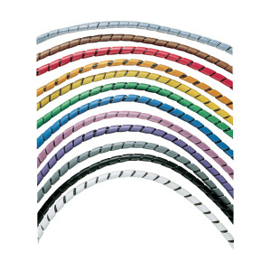 T50F Spiral Wrap, White, 100 ft.