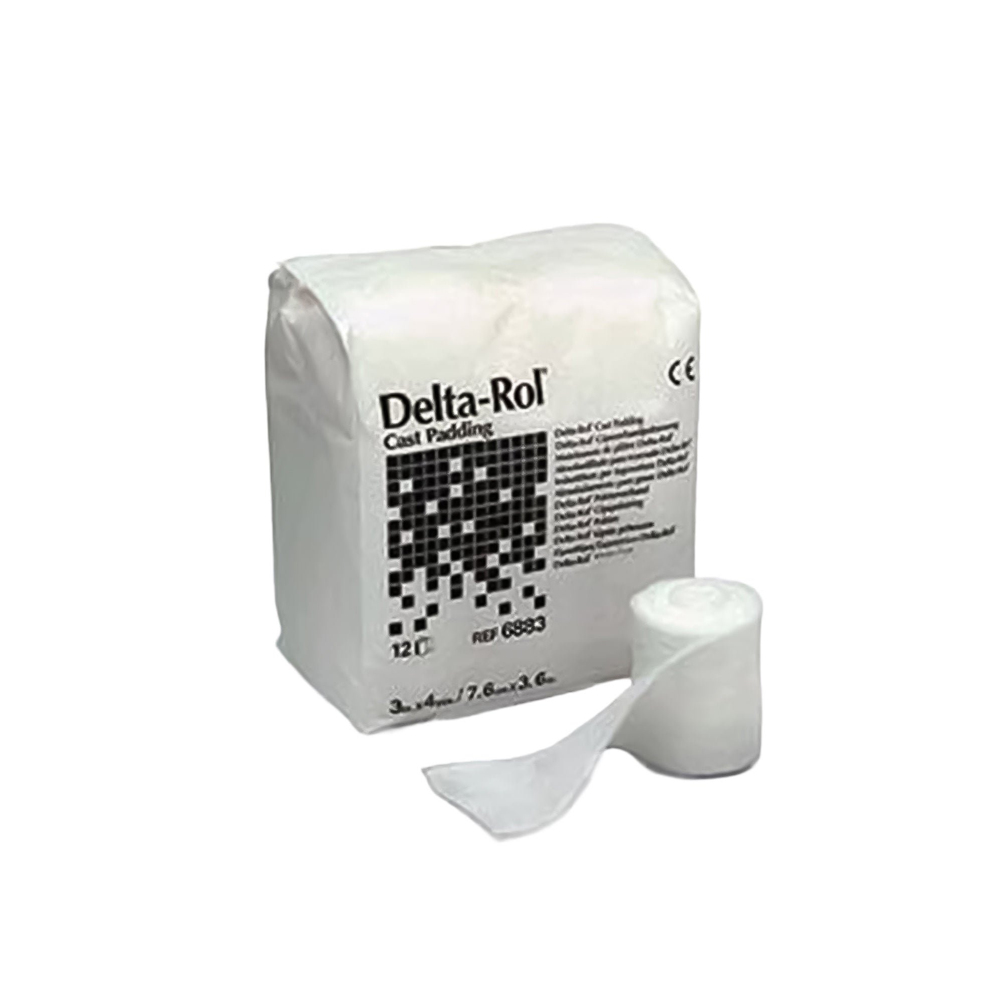 Delta-Rol® White Acrylic Undercast Cast Padding, 4 Inch x 4 Yard