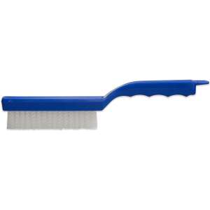Carlisle, Flo-Pac®, 5.5in, Thin Line Utility Scratch Brush, 11.5in Overall Length, Nylon Bristles, Blue