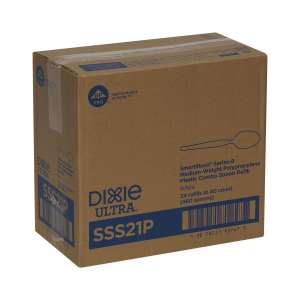 Dixie, Ultra Smartstock Series-B Medium-weight Polypropylene Plastic Combo Spoon, White