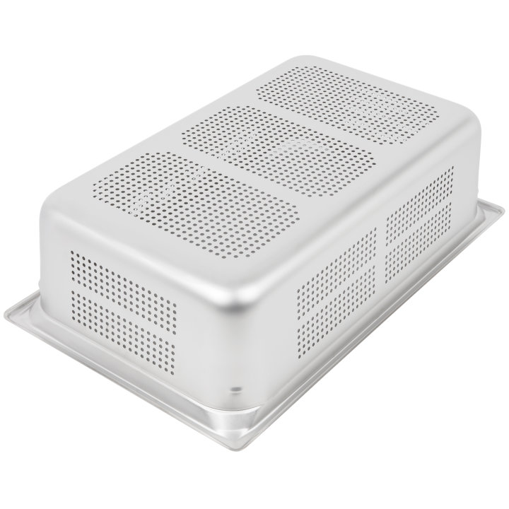Full-size 6-inch-deep Super Pan 3® stainless steel perforated steam table pan