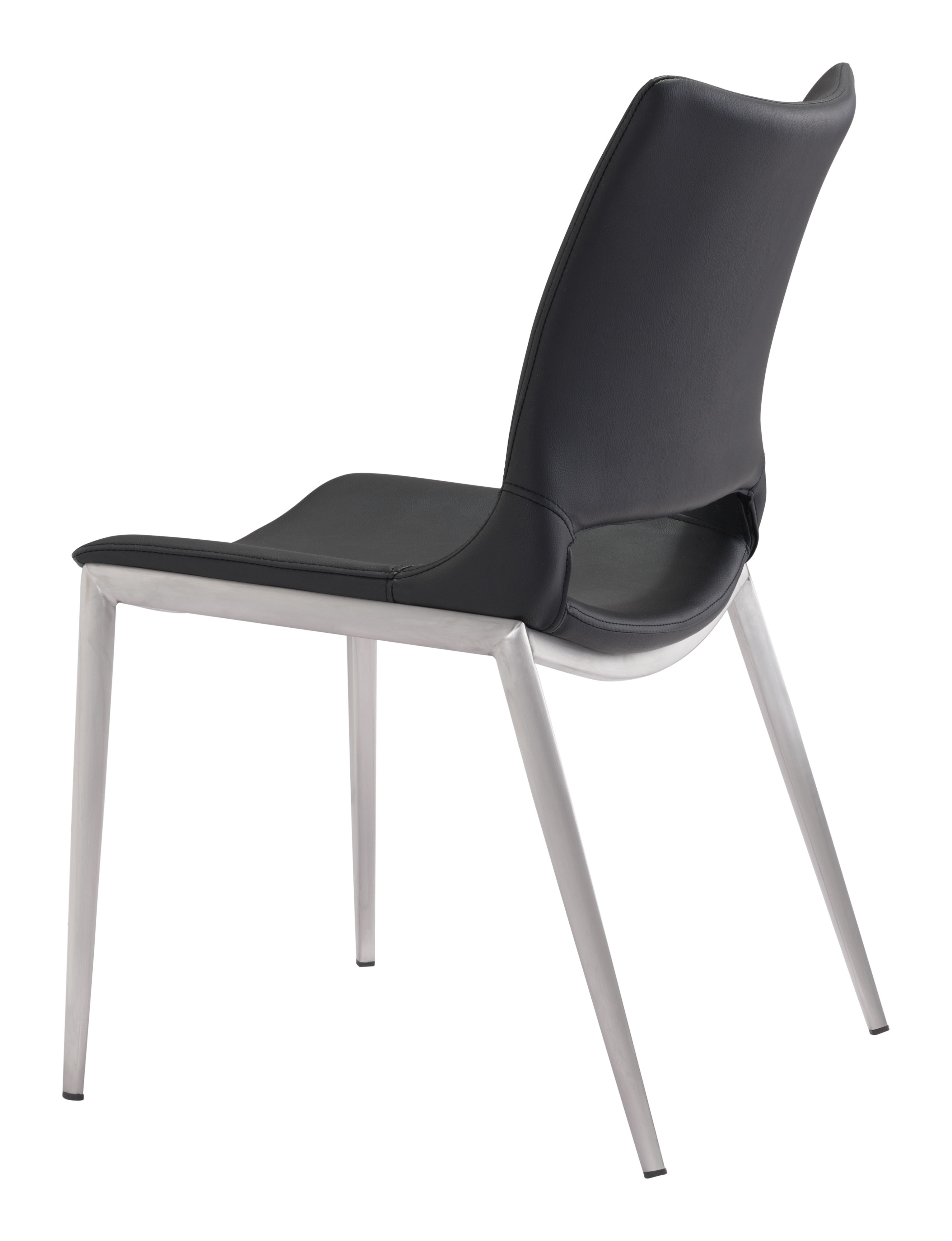 Ace Dining Chair (Set of 2) Black & Silver product image