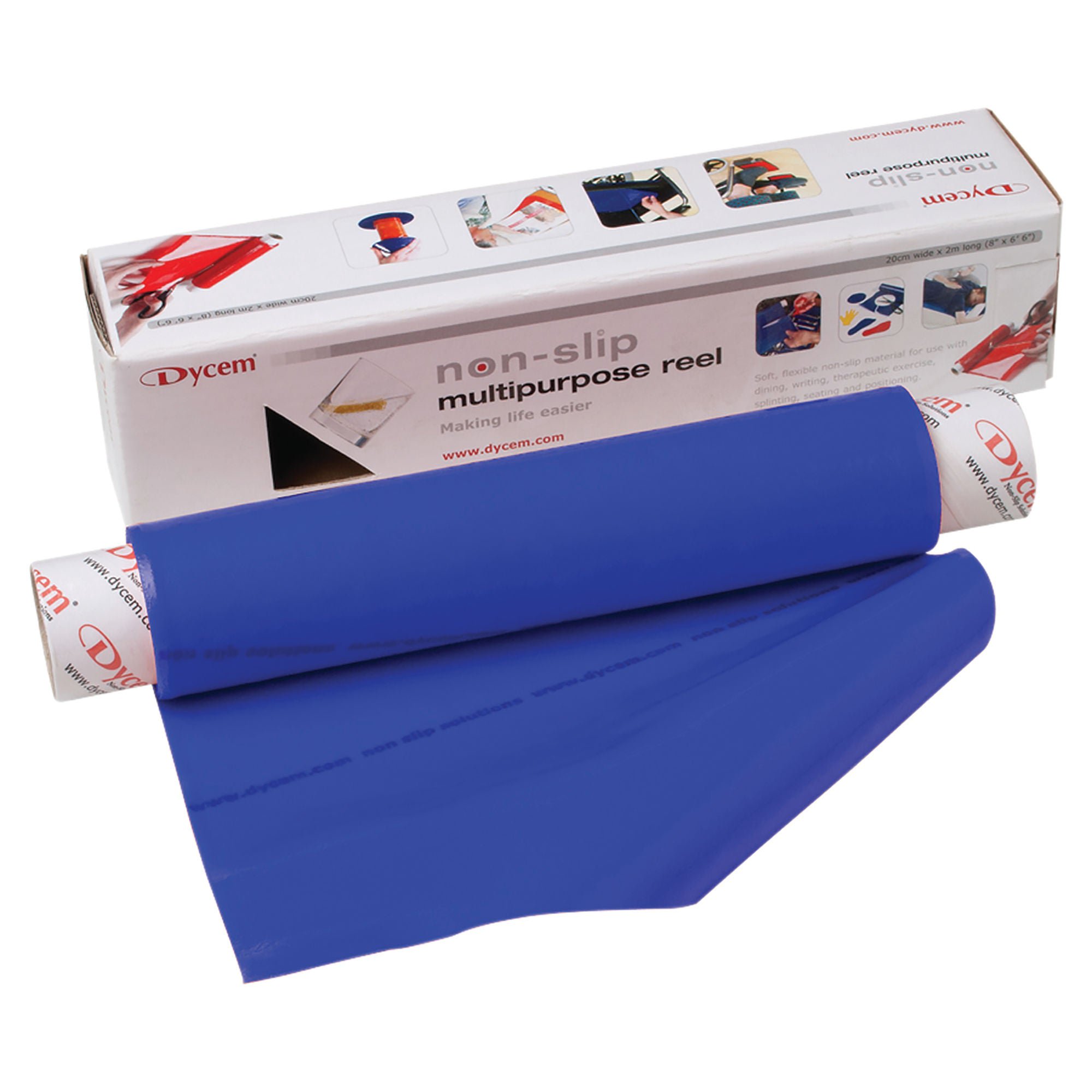 Dycem® Nonslip Material Roll, Blue, 8 Inch x 6.5 Foot