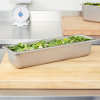 Half-size 4-inch-deep Super Pan® heavy-duty stainless steel steam table pan with flat corners