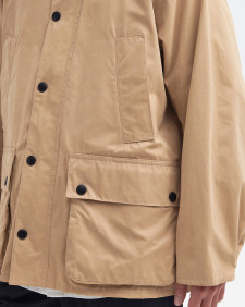 Peached Oversized Bedale Casual Jacket Stone
