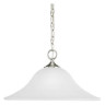 1 Light Brushed Nickel Pendant Ceiling Light 18 in.